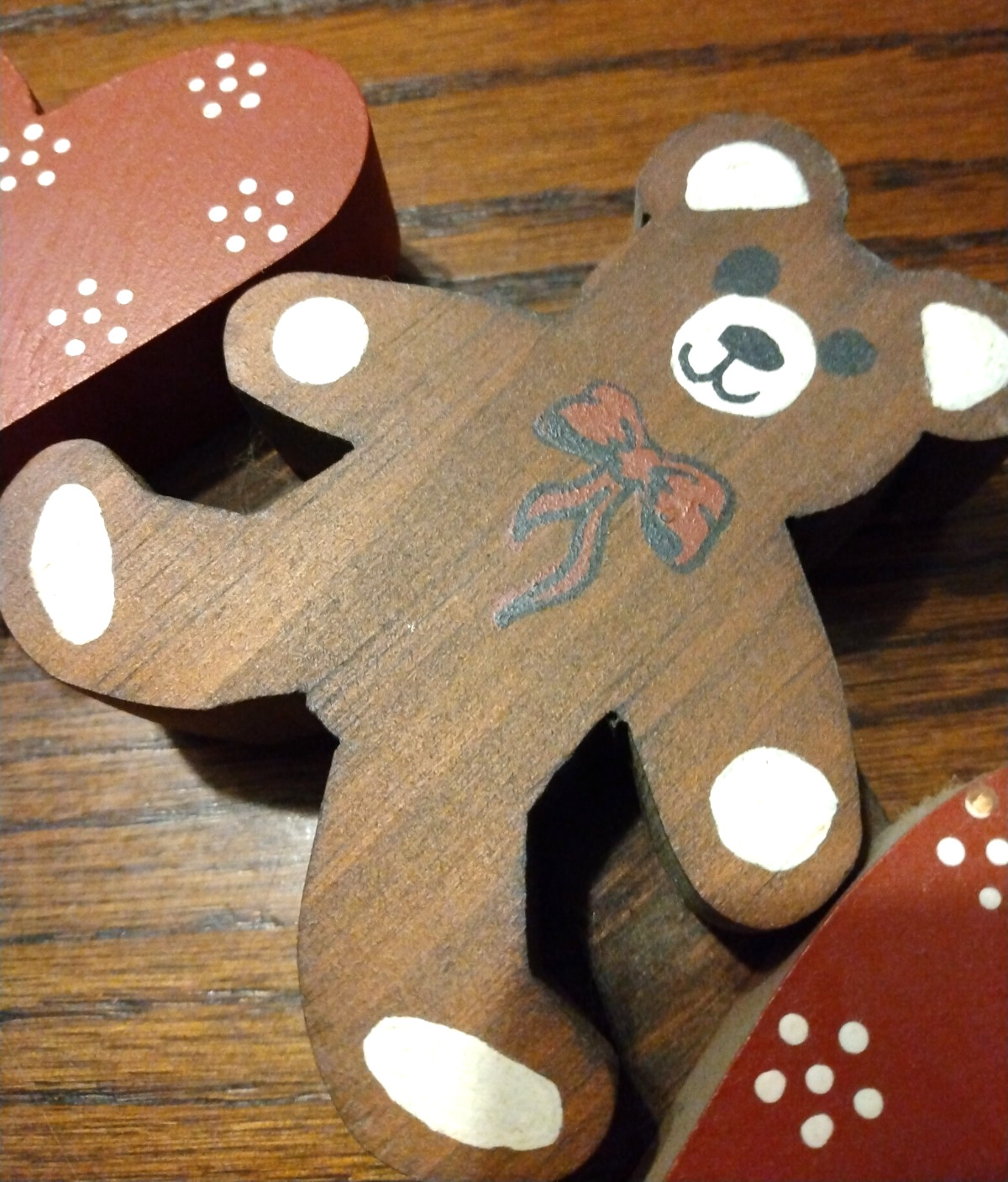 Wreath Wooden Bear Heart Crafts