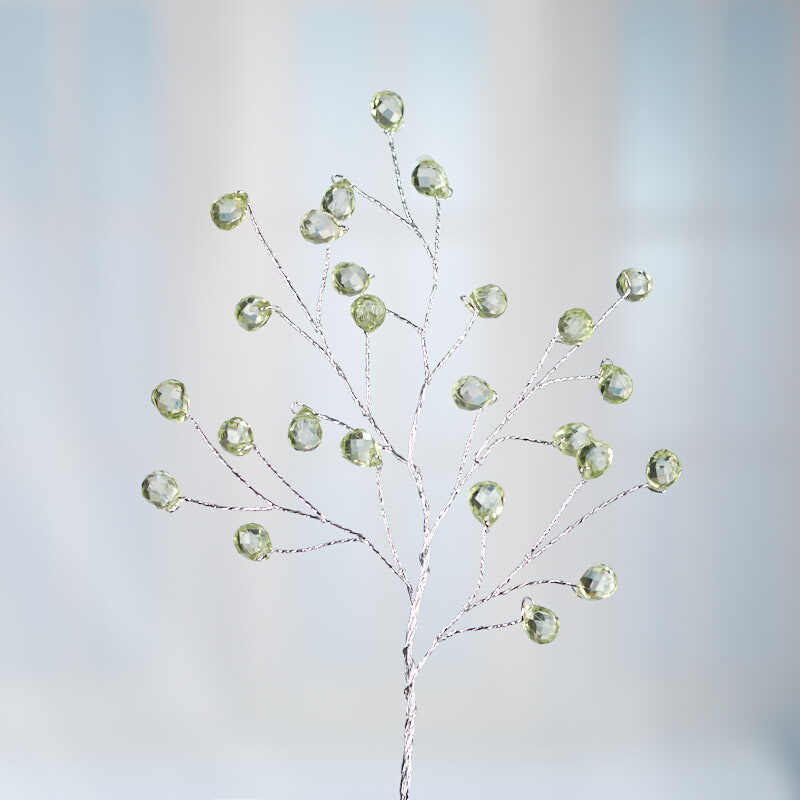 Set of 6 Green Acrylic Gem 8″ Accent Sprays for Corsages and Accenting