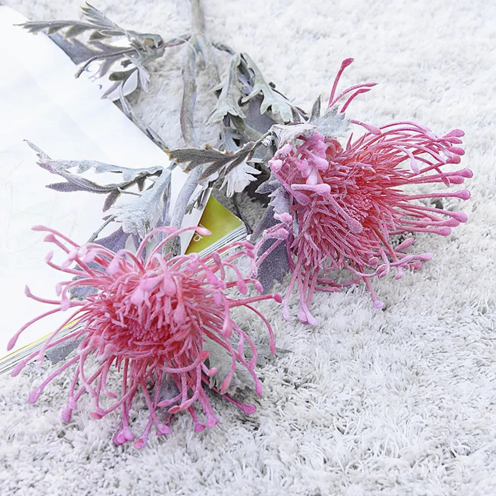 Festival Garland Fake Crab Claw 2 Fork Pincushion Artificial Flowers For Home