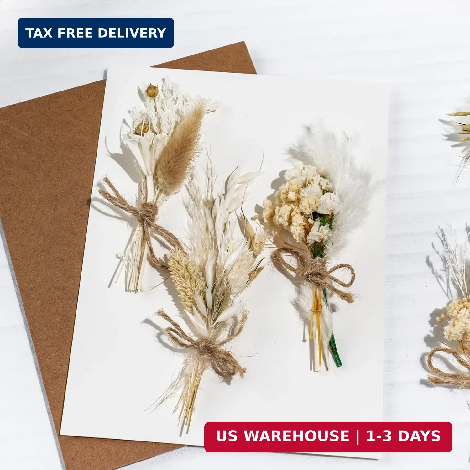 12 Pack Dried Flower Bouquet Mini Natural Pampas Grass for Crafts Small Dried Em