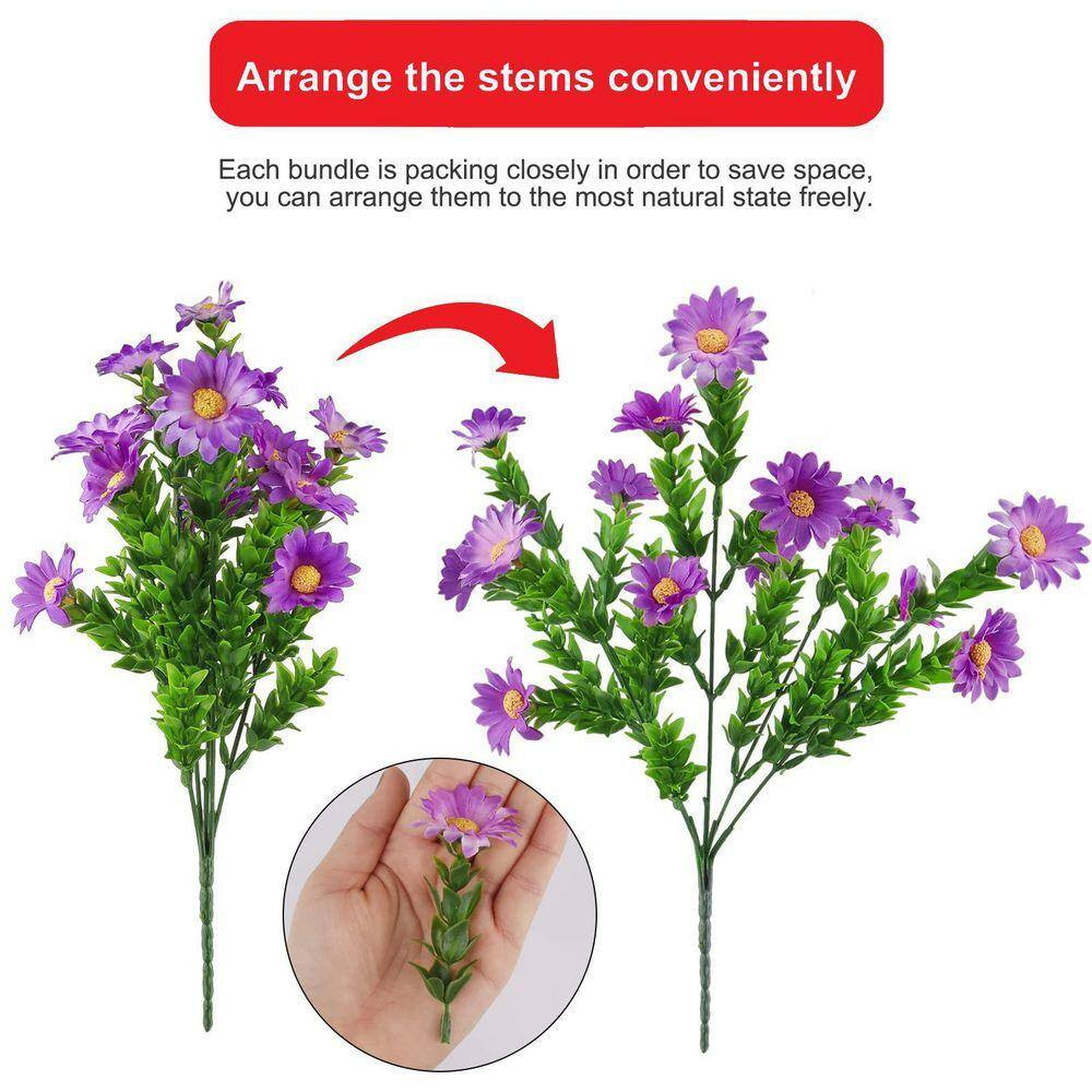 12 Bundles 14.4 In. Multi-Colored Indoor/Outdoor Artificial Daisy Flower