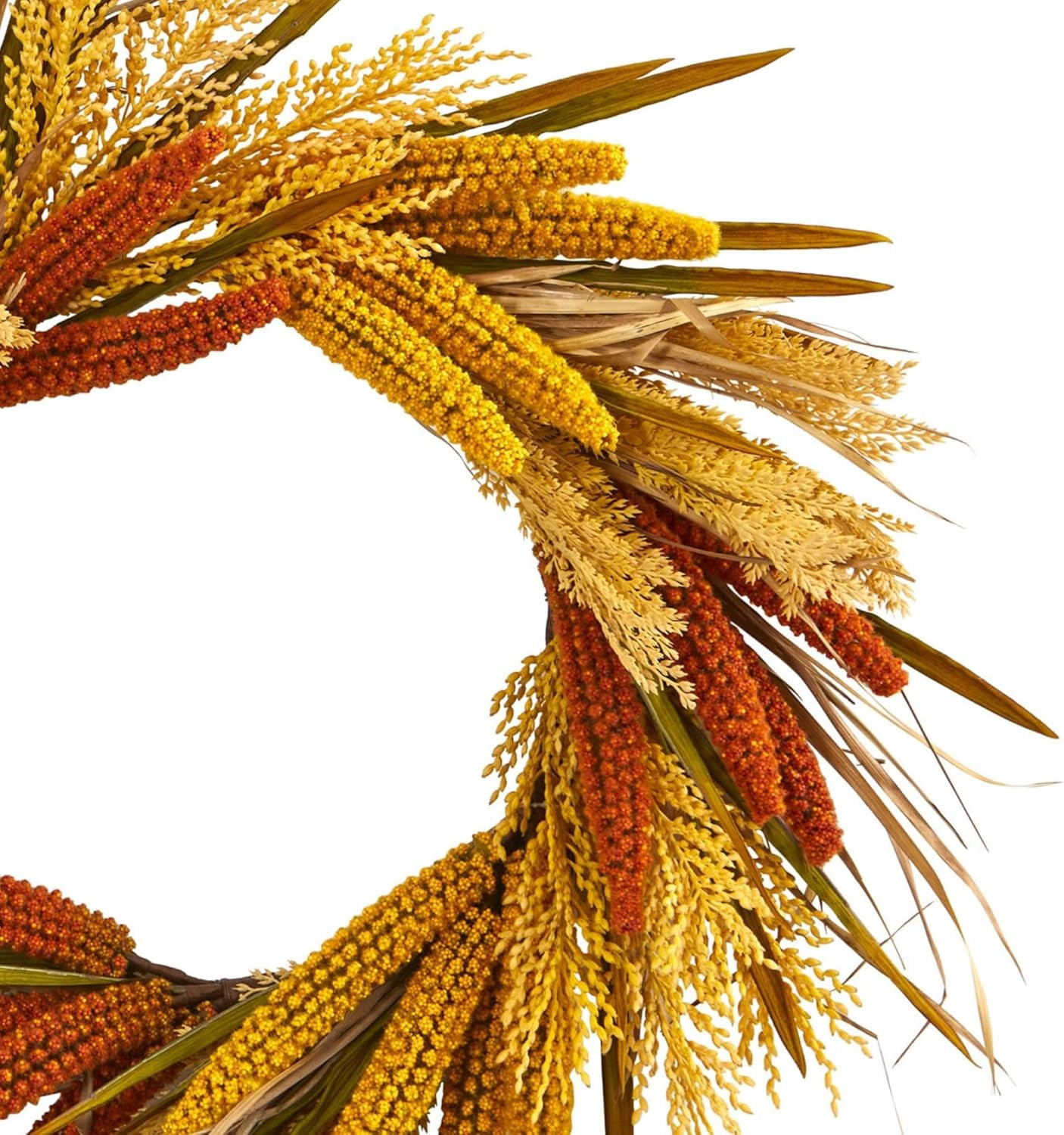 25″ Sorghum Harvest Wreath – Beautiful Fall Decor for Your Home