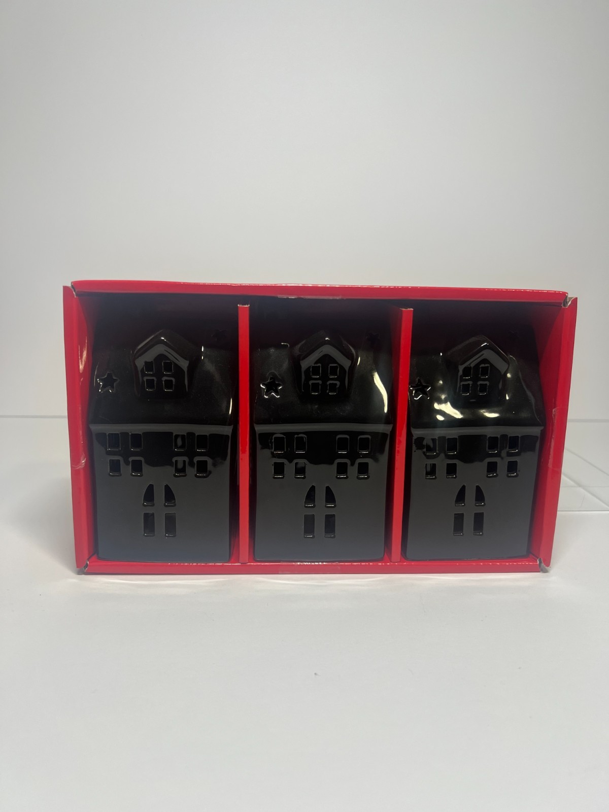 Holly & Moss set of 3 led houses Christmas Decor