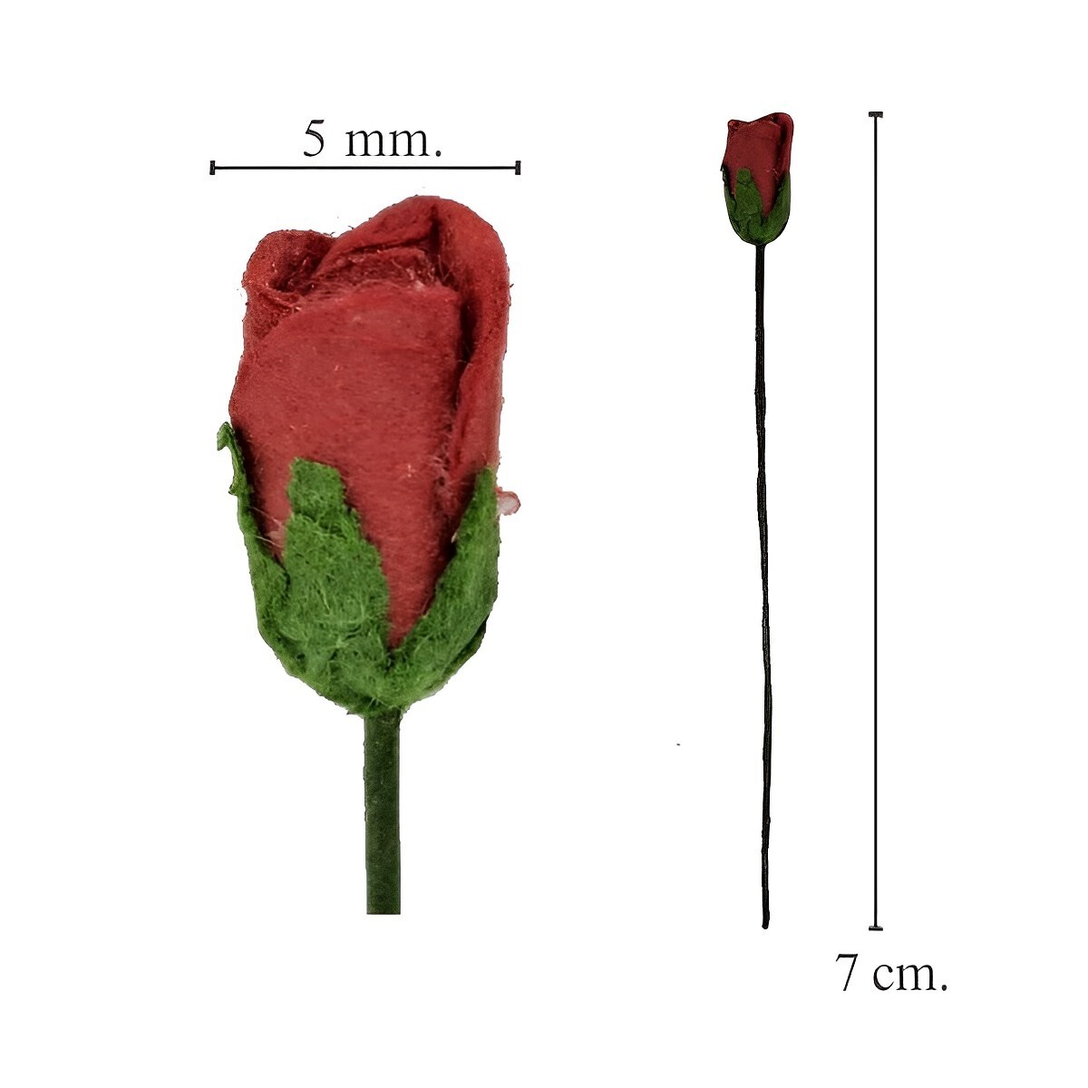 50 Red Tiny Rose Scrapbooking Crafts 5mm Mulberry Paper Flower Card Wed Dollhous