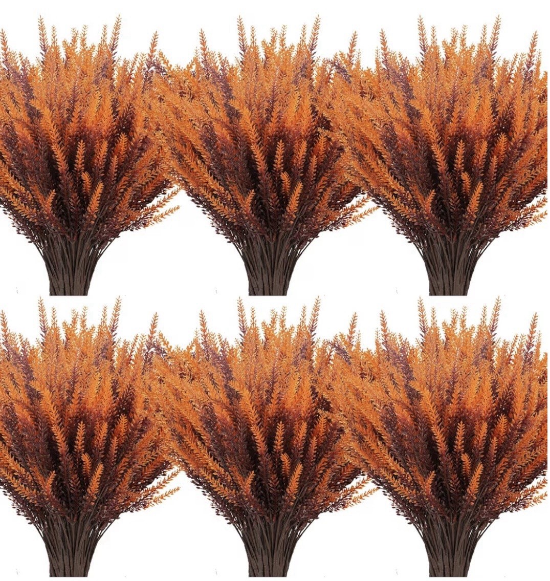 20 Bundle Artificial Fall Lavender Flowers Outdoor UV Resistant Fake Flowers(2/2