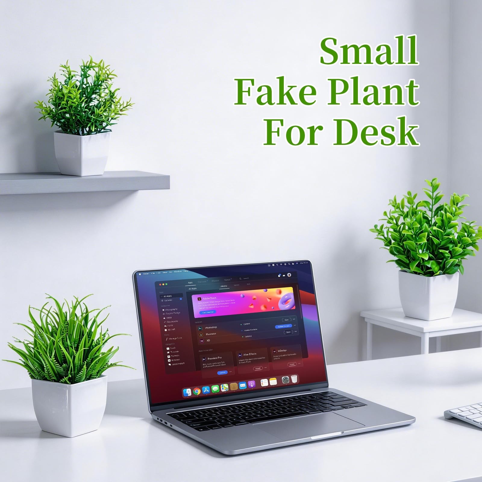 6 Pack Small Fake Plants in Pots Mini Artificial Indoor Plants for Bathroom, …