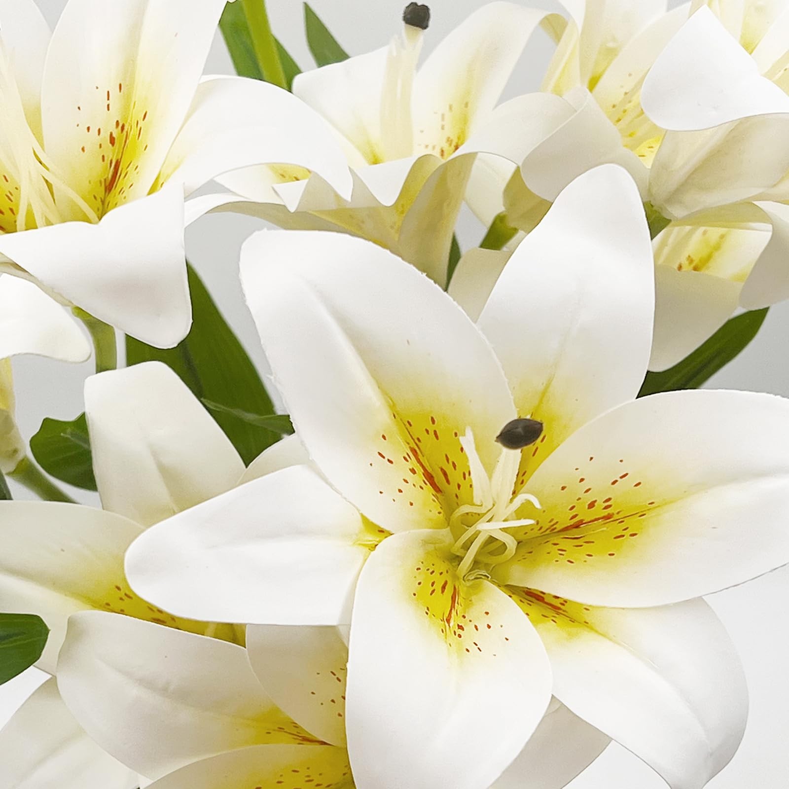 11Heads Artificial Lily Flowers,Long Stem Faux Flowers with Buds,Tiger Lily A…