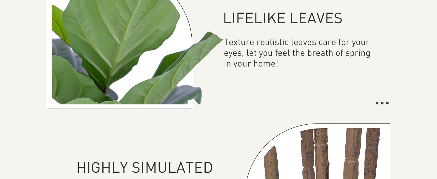 Artificial Fiddle Leaf Fig Tree 5FT Faux Fiddle Leaves Fig Tree Artificial