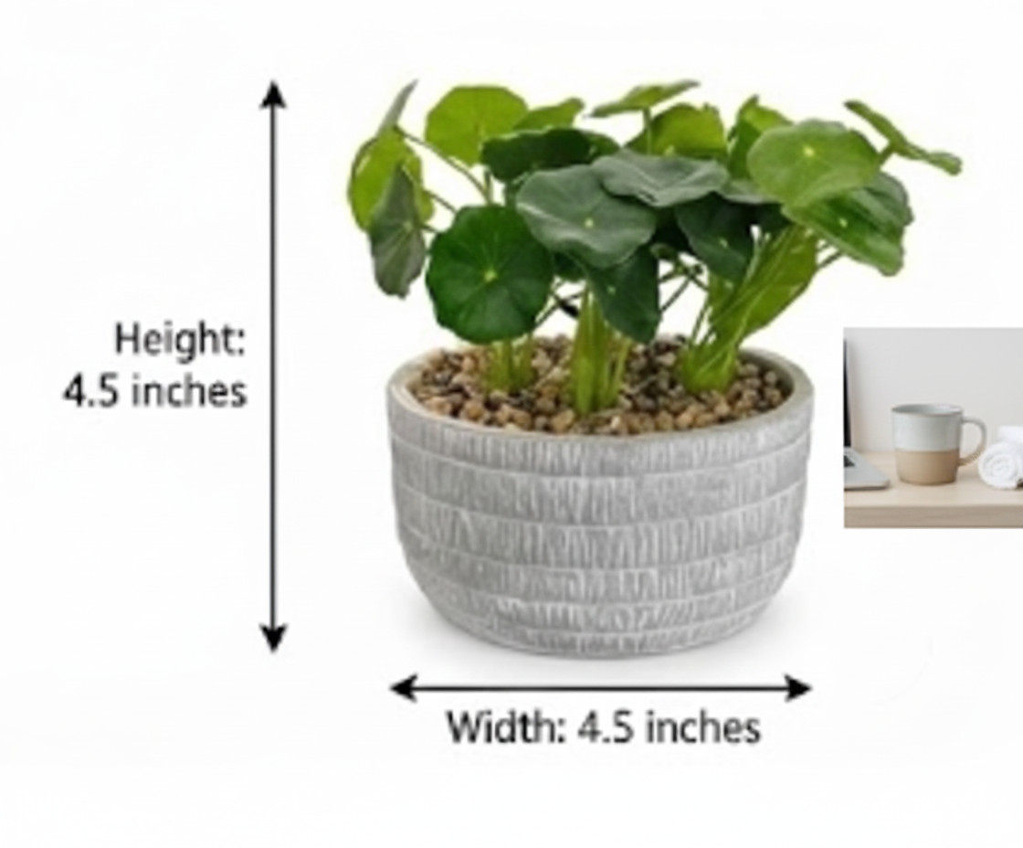 Faux Plants Indoor Artificial Mini Potted Plants Plastic Green Small 1/pk