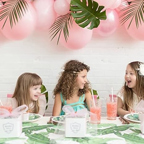 16 PCS Artificial Palm Leaves – Faux Tropical Fronds for Luau & Jungle Decor