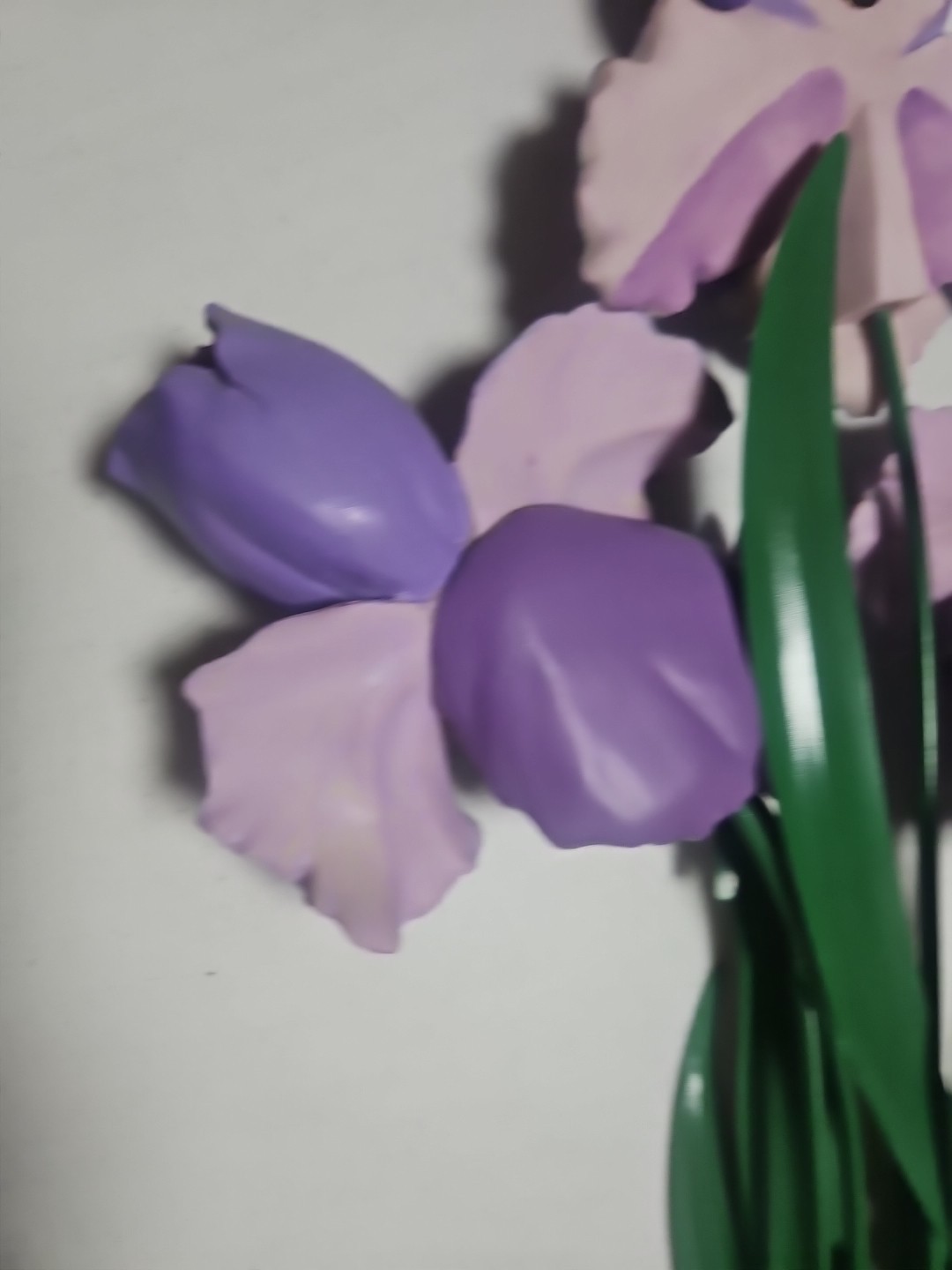 Purple Iris, 29″L× 13″W, WMG , Wall Decor, Ceramic/Resin Flowers & Metal Stem