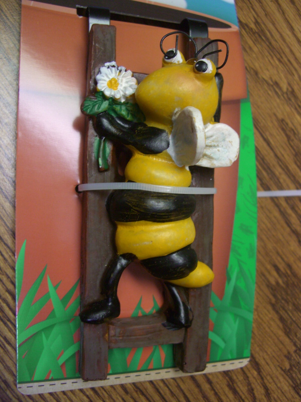 Bumble Bee Multi-color Ceramic Flower Pot Huggers/5.5″ Tall