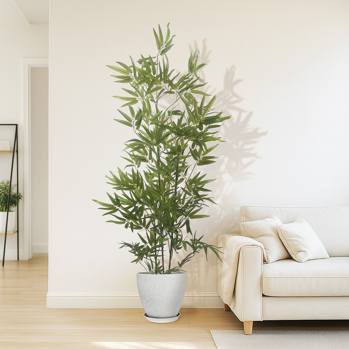 Artificial Bamboo Tree with Plant Pot, Fake Plants for Home Decor