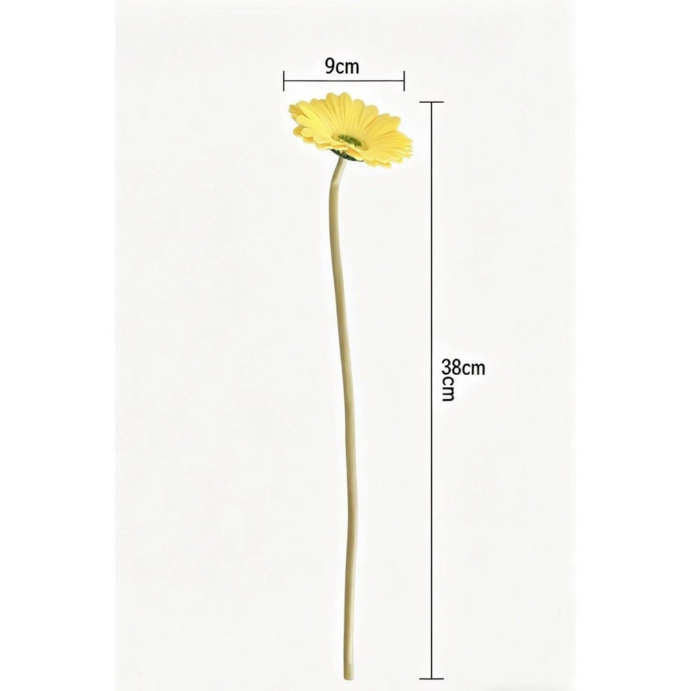 Realistic PU Gerbera Daisy Artificial Flowers for Home For Wedding Decor