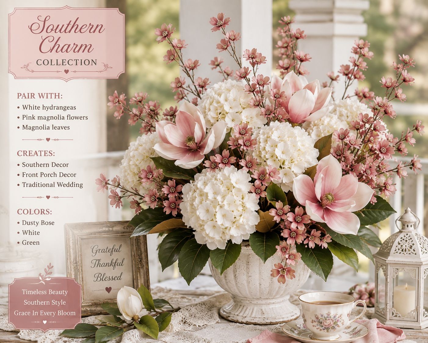 Dusty Rose Dogwood Stems Artificial Dogwood Flowers Faux Floral Branches Cottage