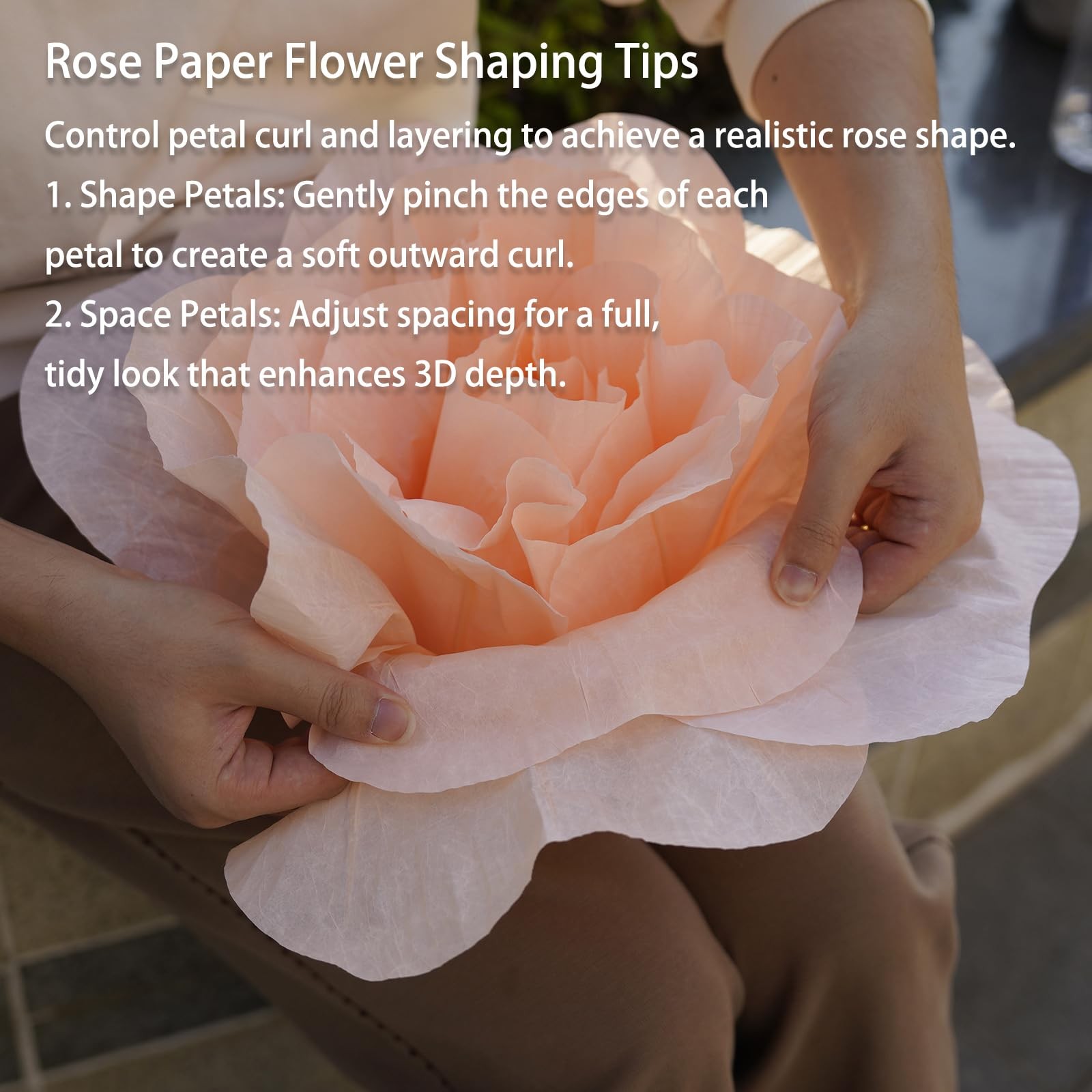 Giant Roses Artificial Flowers for Decoration with Stand,Oversized Handmade R…