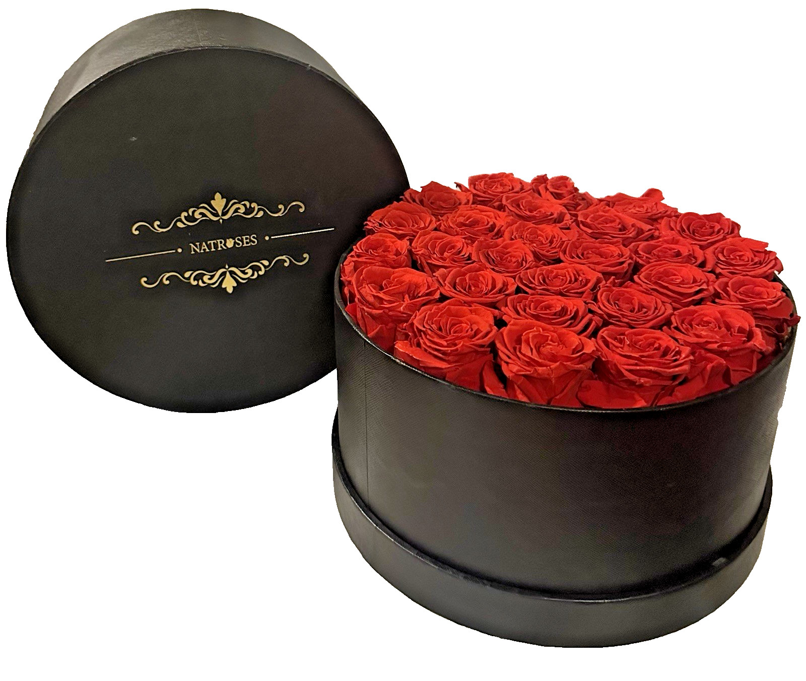 NATROSES Gifts for Her 27 Piece Forever Preserved Red Roses in a Box Flower