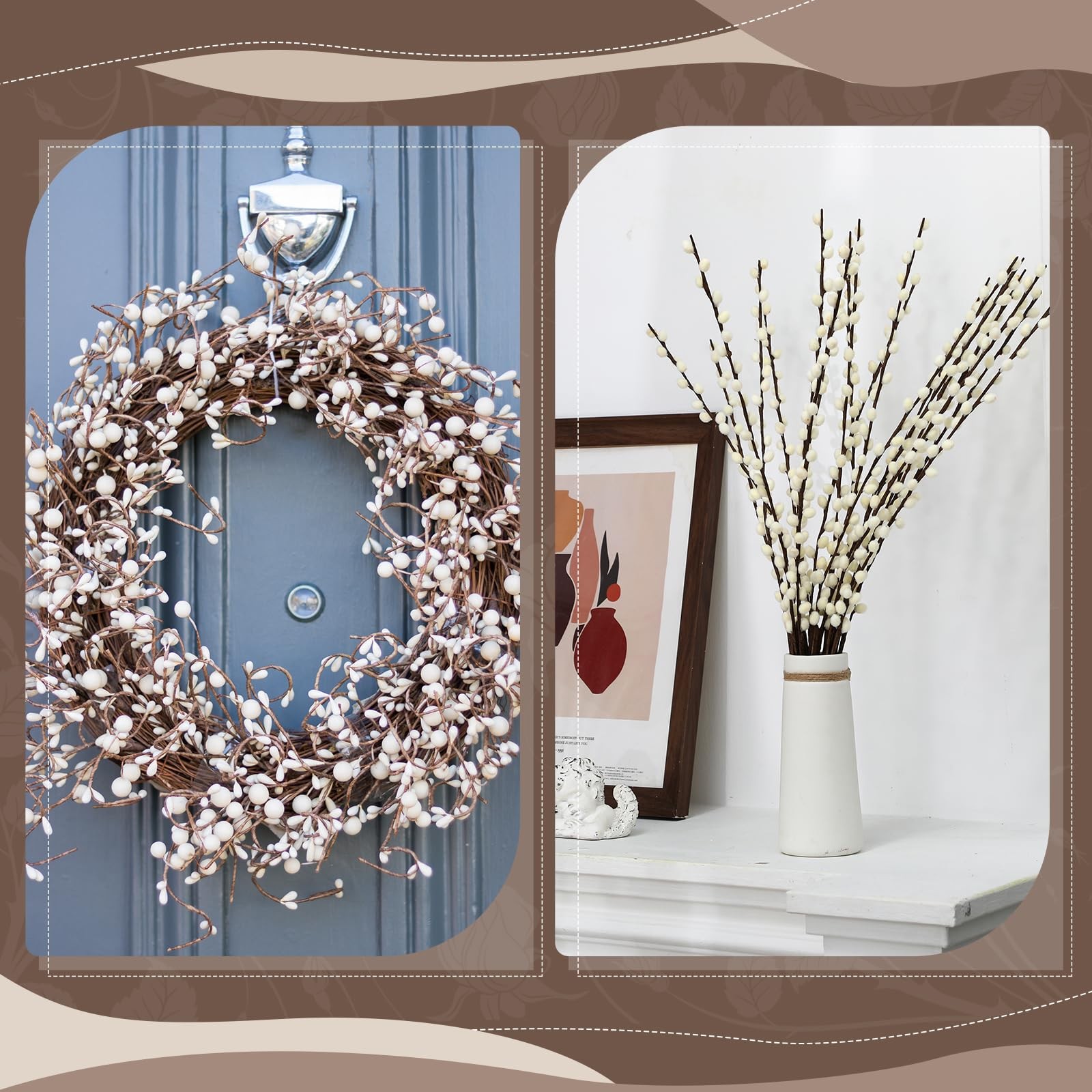 30 Stems 31.5 Inch Artificial Pussy Willow Branches for Vases Dried Flower St…