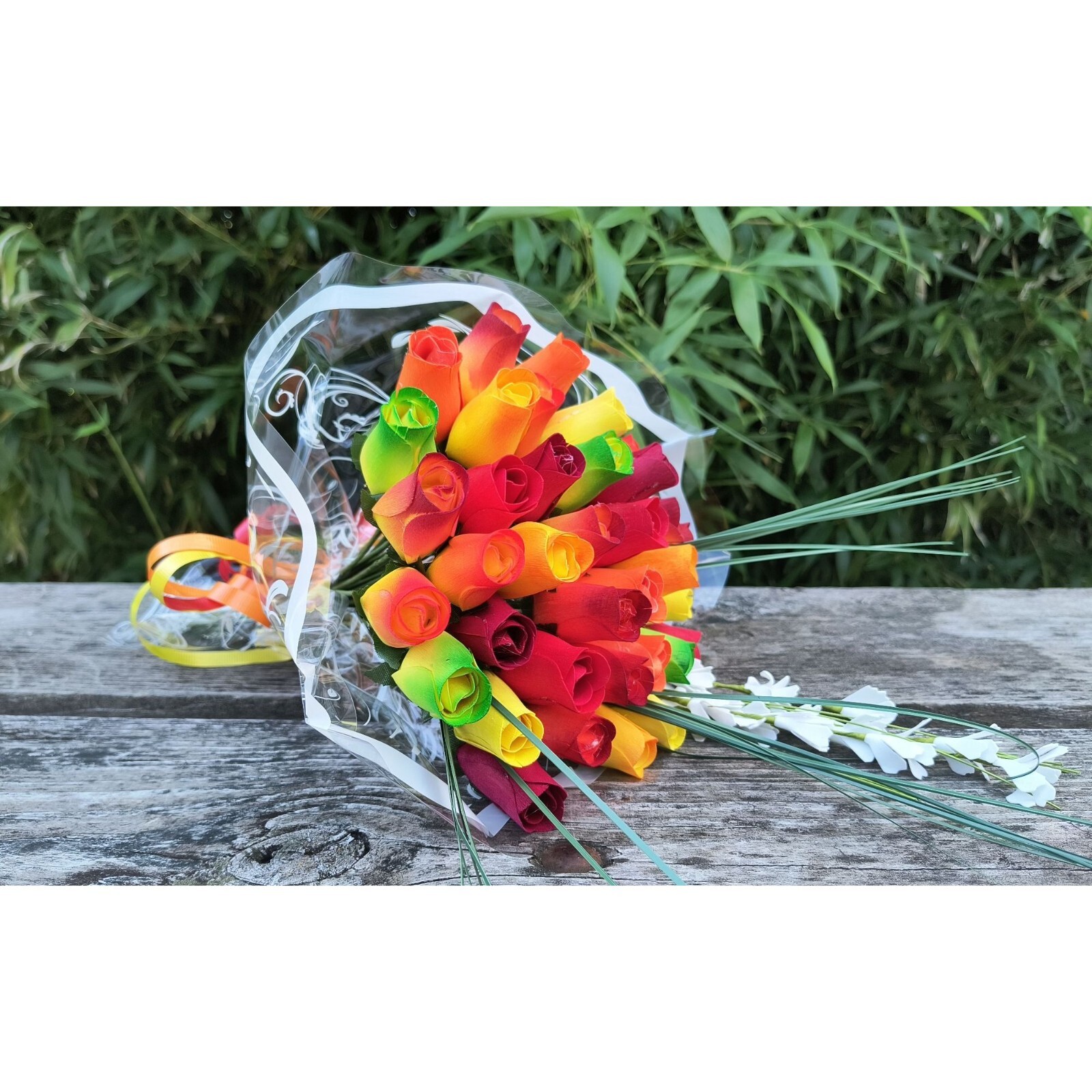 Fall Harvest Thanksgiving Flower Bouquet. The Original Wooden Rose 1, 2, 3 Dozen