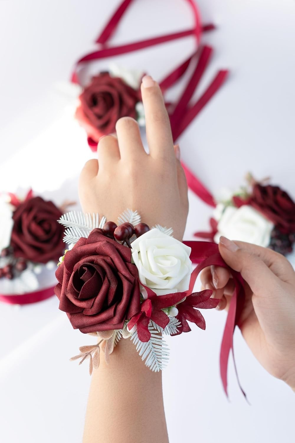 Set of 2 Wrist Corsage Wristlet for Wedding Bridesmaid Mother Grandmother for…