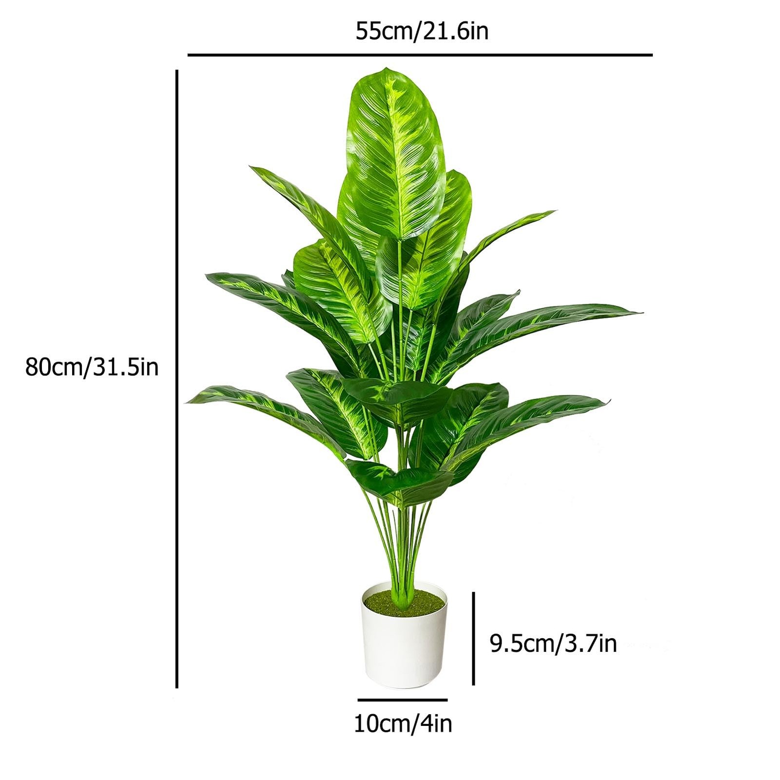 Artificial Areca Palm Plant Fake Tropical Tree Perfect Faux Plants in Pot for…