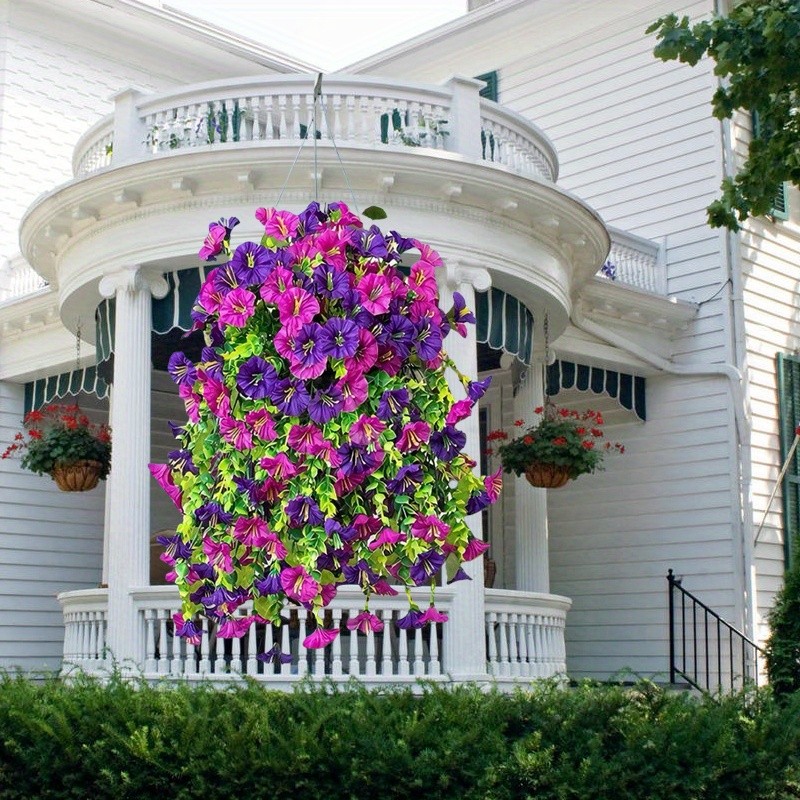 4pcs Artificial Hanging Petunia Garland Fake Trailing Flower Wedding Party Decor