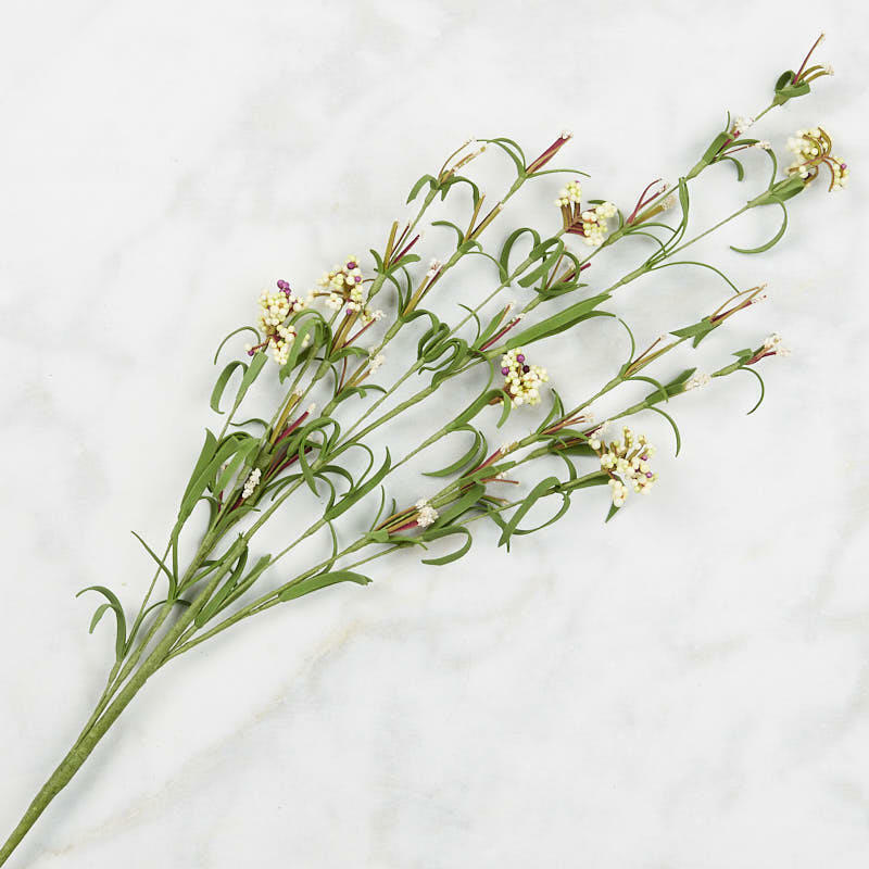 Group of Artificial Mint Green Wildflower Sprays for Indoor Decor – 4 Spray