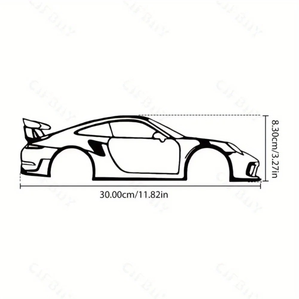 Sporty Car Metal Wall Art – Kid-Friendly Boys Girls Classroom Durable Decor