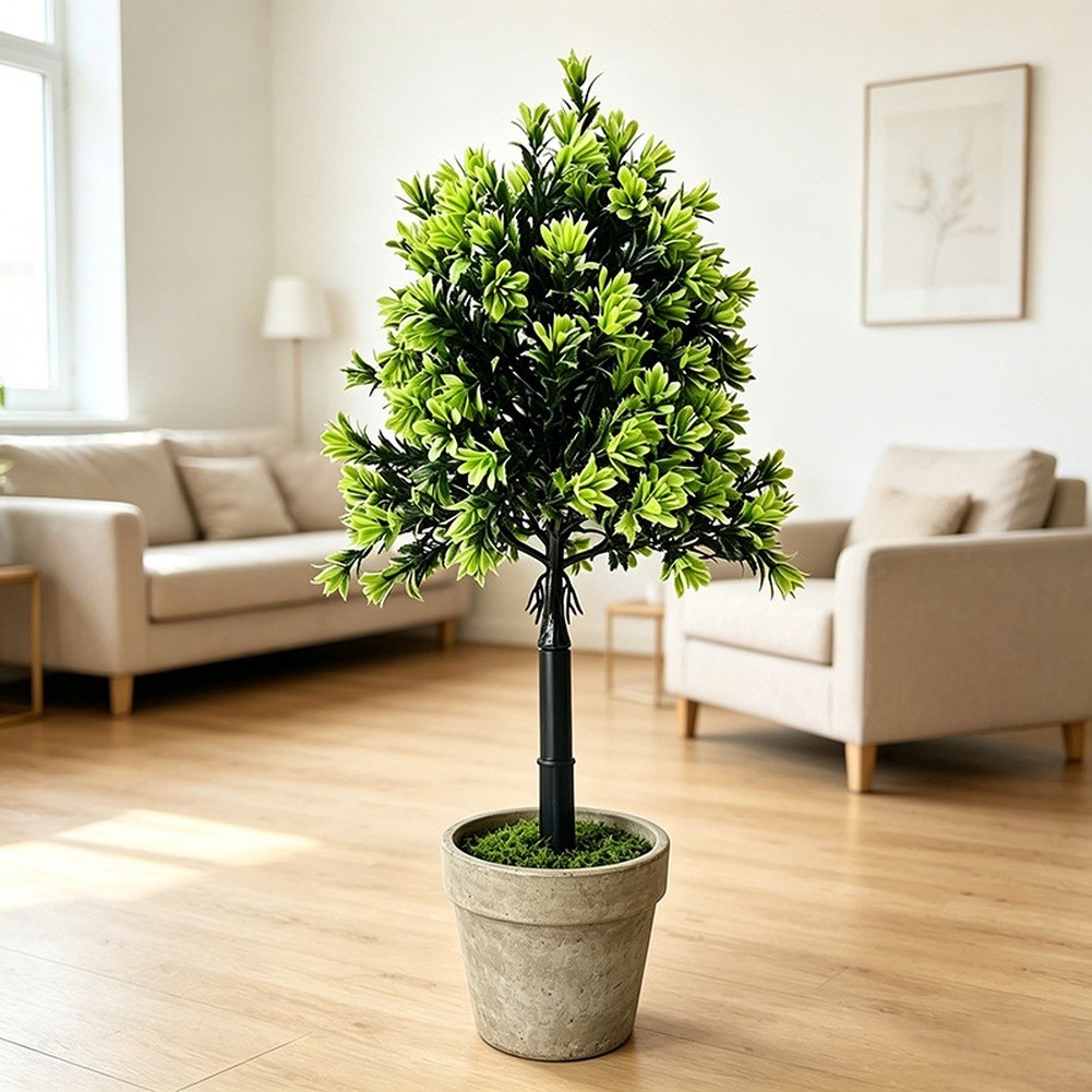 17 Inch Plastic Pine Flower Stake with Vibrant Blooms for Outdoor Spaces