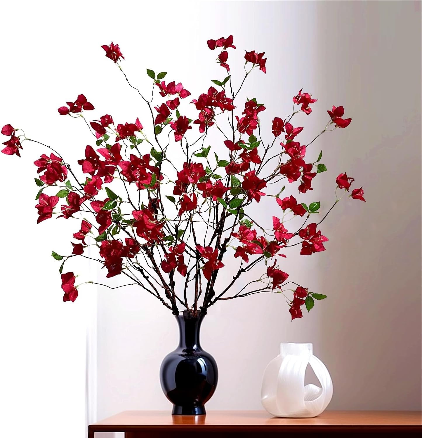 Artificial Bougainvillea Flower Branches Silk Bougainvillea Stems with Dried …