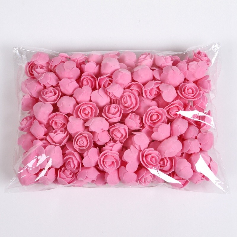 100 Pieces Teddy Bear of Roses 3cm Foam Wedding Decorative Christmas Decor Gifts