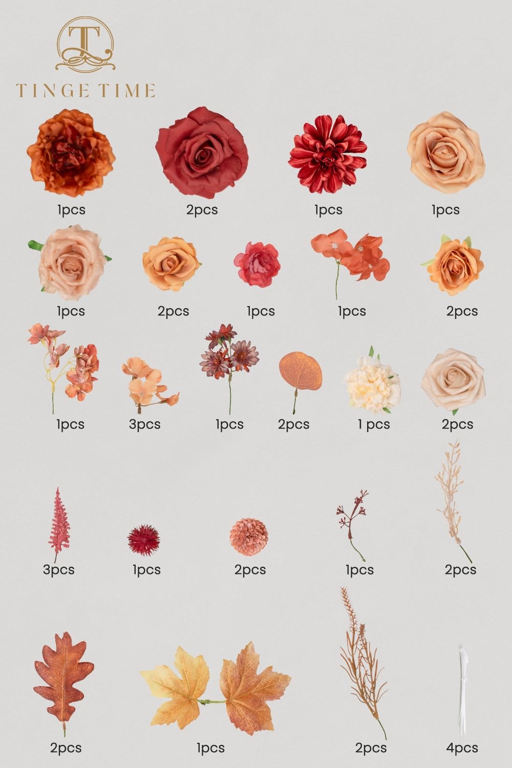 Silk Fake Flowers Combo, Fake Foam Roses with Stems for DIY Wedding Bouquets …
