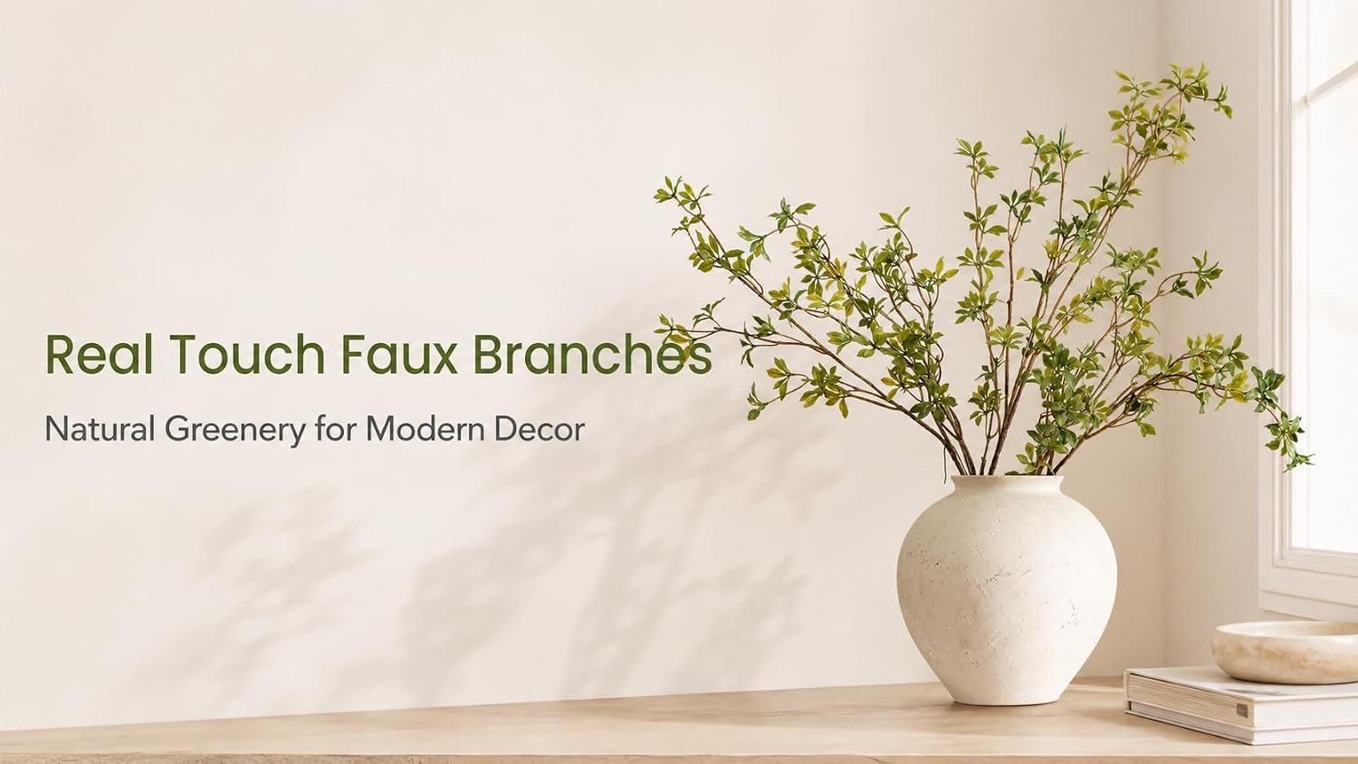 4 Pcs 29 Inch Real Touch Faux Enkianthus Leaf Branches | Realistic Artificial Gr