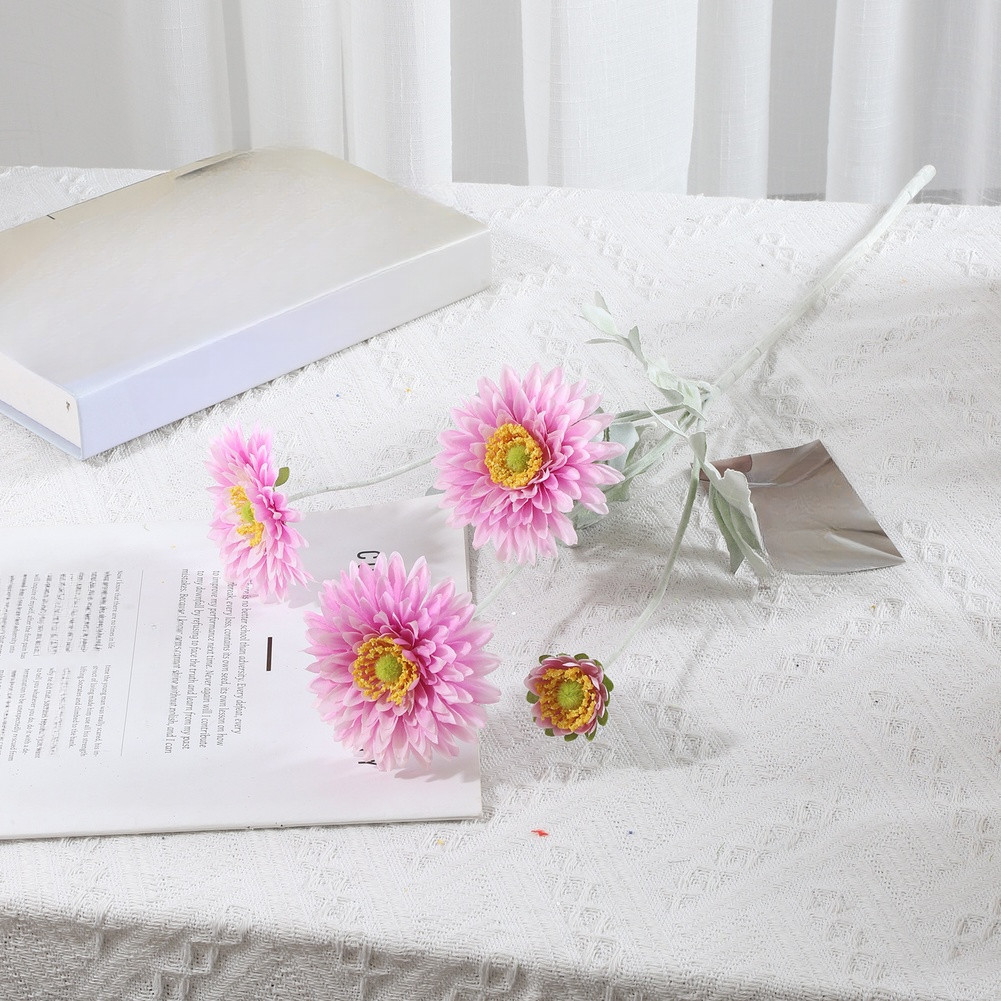 22.83in Pine Needle Style Chrysanthemum Artificial Flower Silk for material