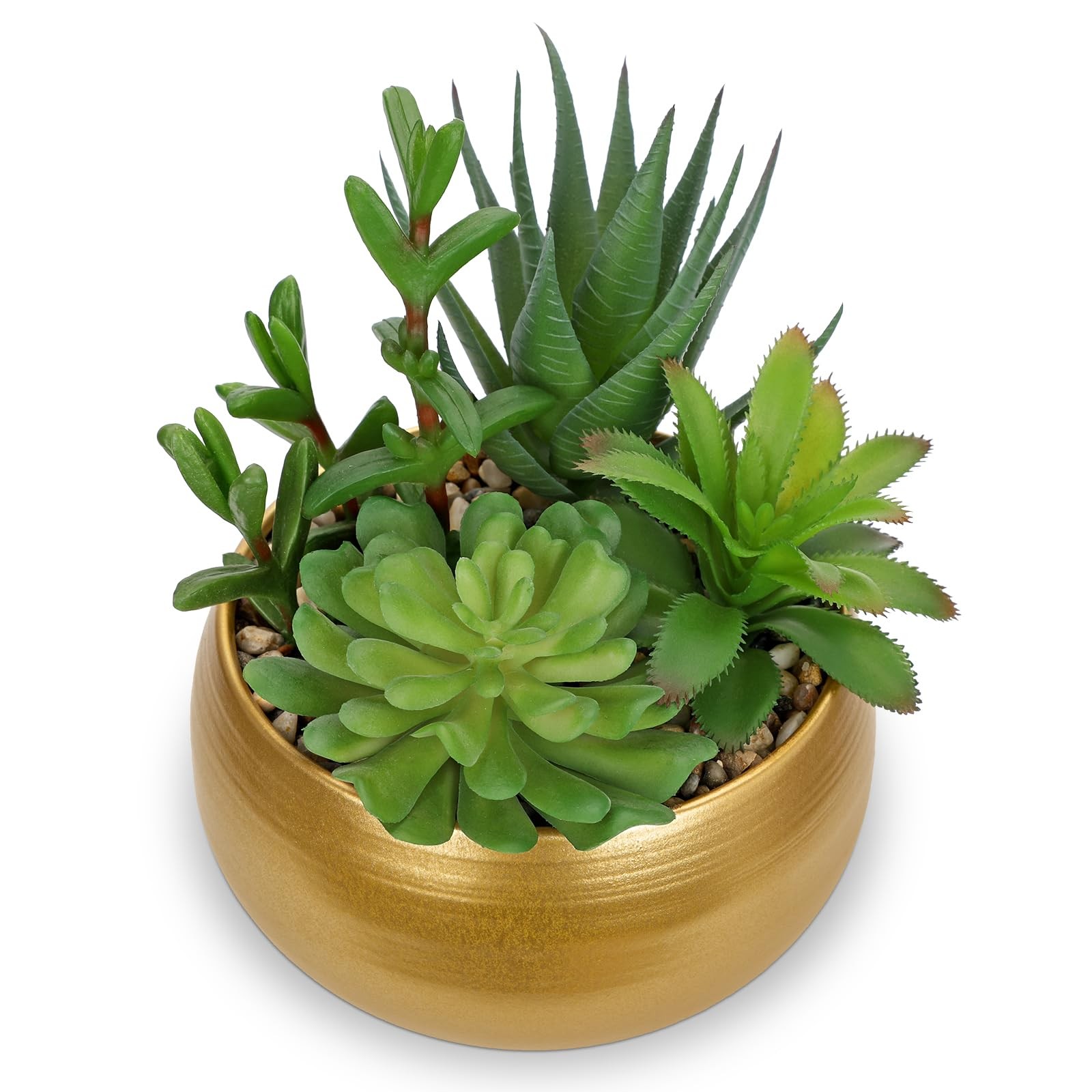 Fake Plants Artificial Succulents in Pots Faux Succulent Arrangement Potted P…
