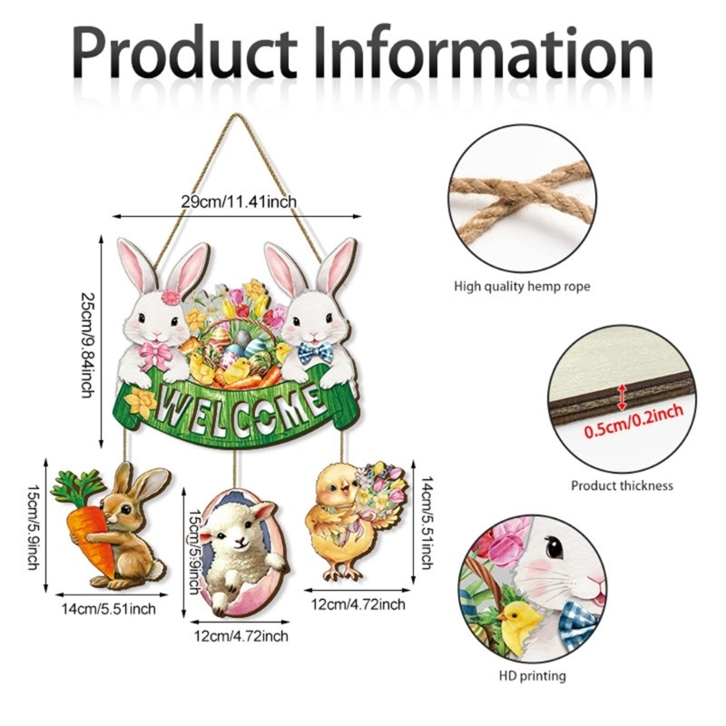 Easters Decors Bunnies Signs Tabletop Ornament Easters Rabbit Centerpieces