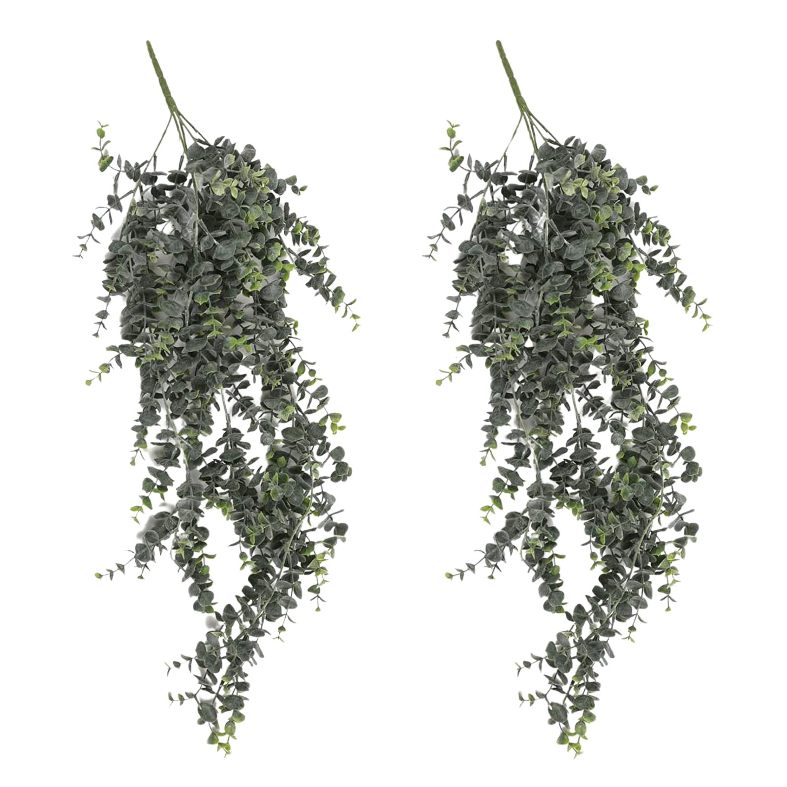 Artificial Hanging Plants – 30” Long Eucalyptus Greenery Bush, Fake Plant for…