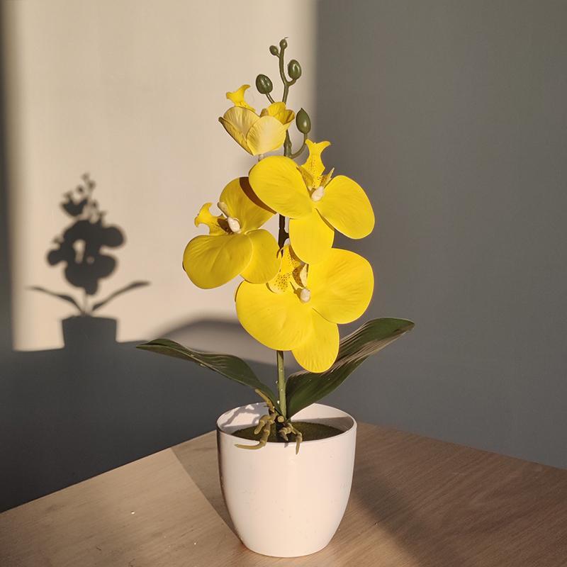 Artificial Butterfly Orchid – Potted Decor for Home, Office, or Wedding