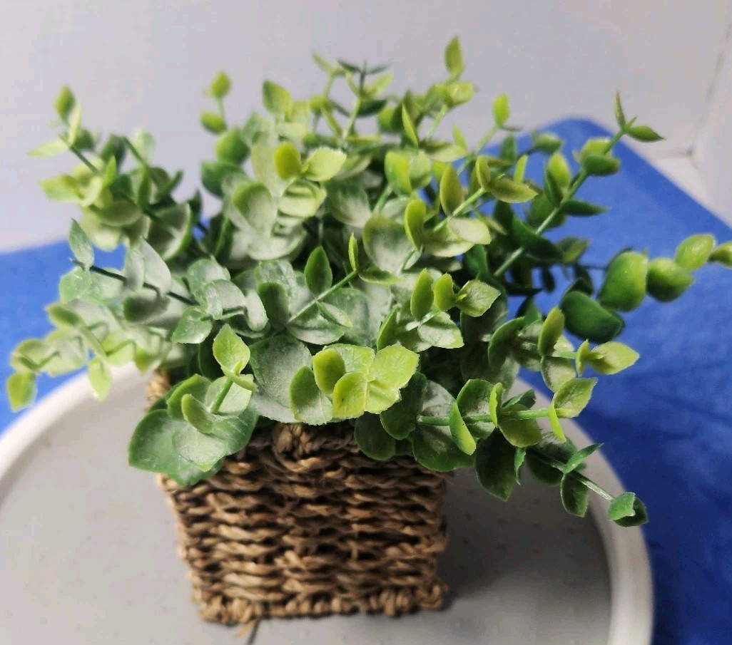 Plants Artifical In Flower Pot Basket 4×4 . No Watering!