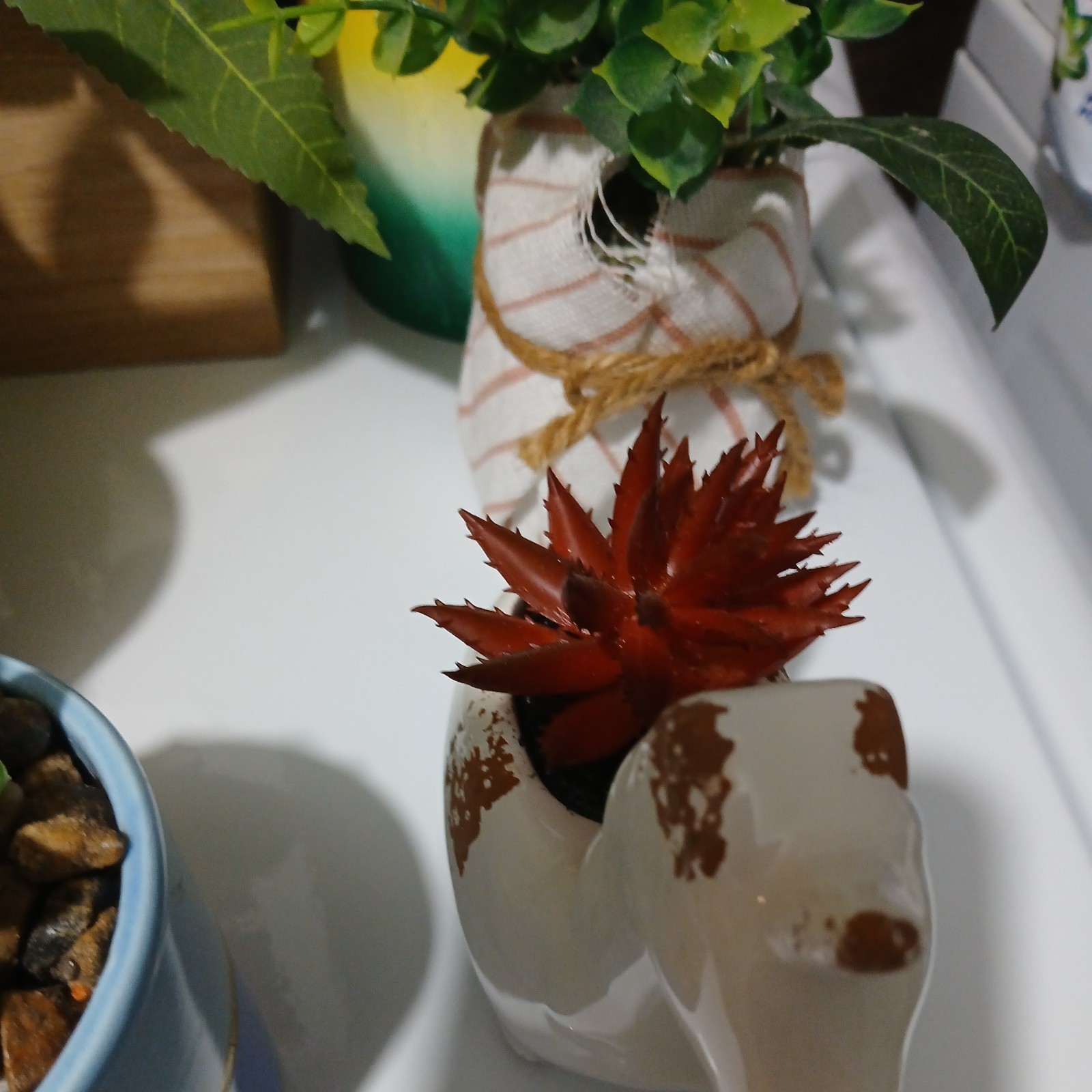 Decorative Fake Potted Succulents. New and Gently Used lot of 12