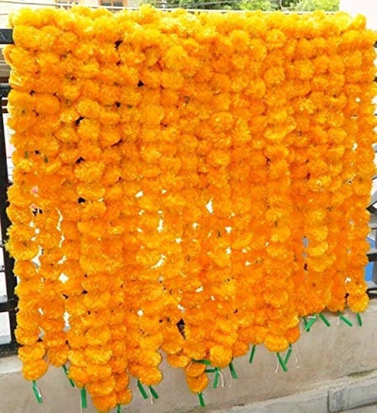 Indian Marigold Strings flower garlands indian ceremony Wall Wholesale Lot 10