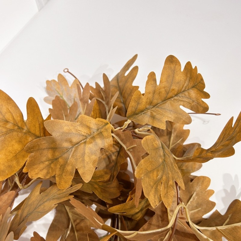 Rattan with Colorful Fall Leaf Decors for Creating a Eerie Atmosphere