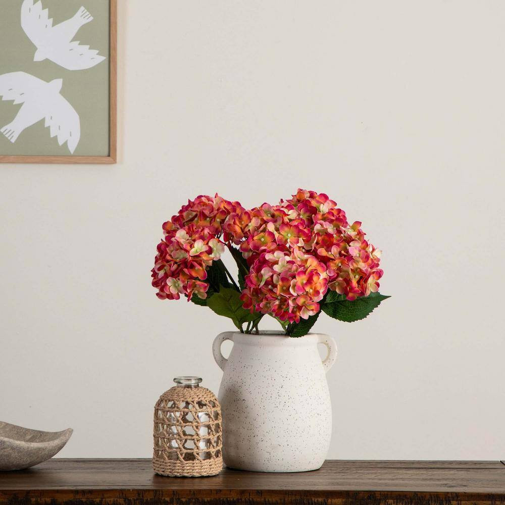 20 In. Artificial Hydrangea Flower Stems, Set of 3