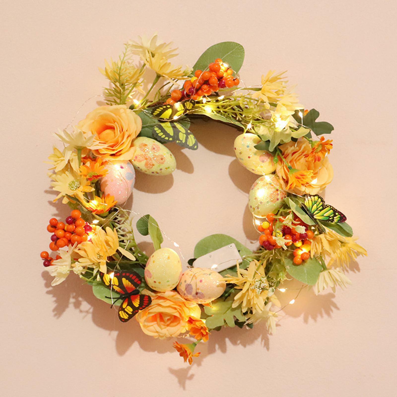 Hanging Easter Wreath Birds Eggs Wreath Gifts for Front Fall