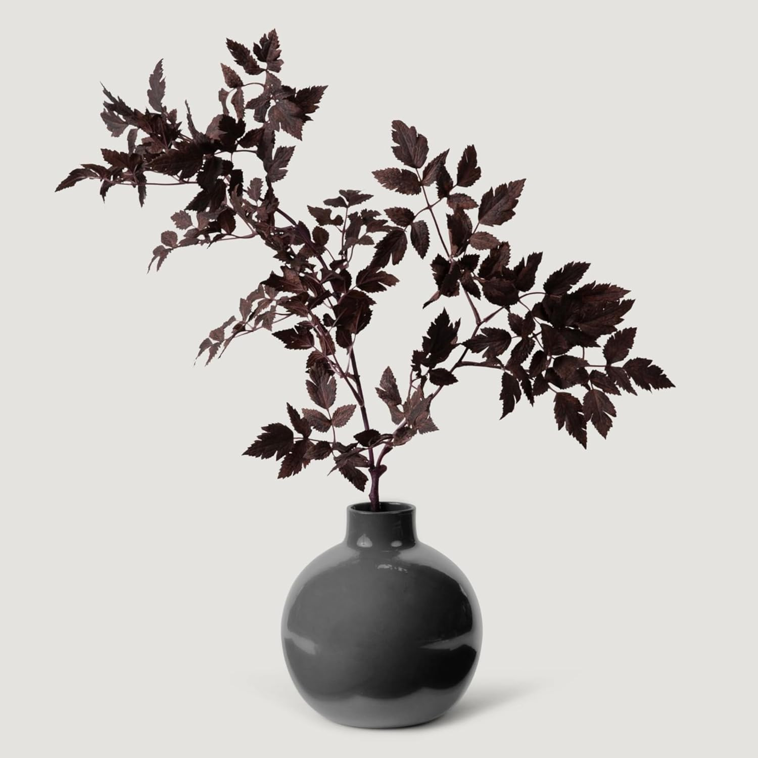 Plum Artificial Cimicifuga Leaf Spray – 31″ Faux Plant for Home Decor