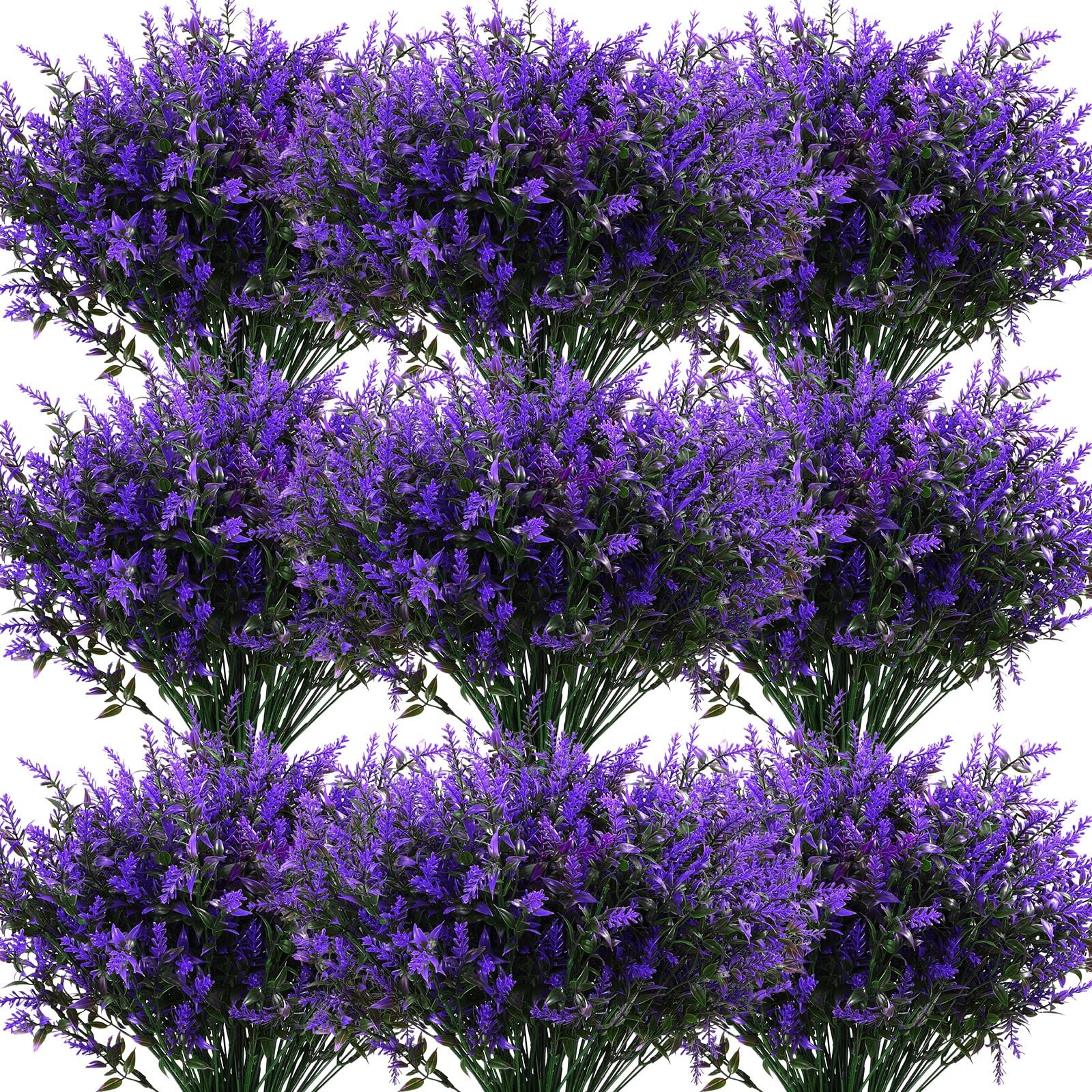 80 Bundles Artificial Lavender Flowers False Outdoor Flowers UV Resistant Pla…