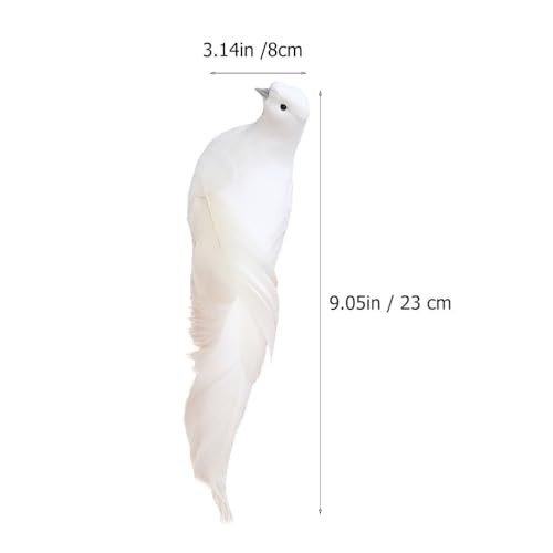 2pcs Christmas Ornament Birds Artificial Peace Dove with Clips Christmas