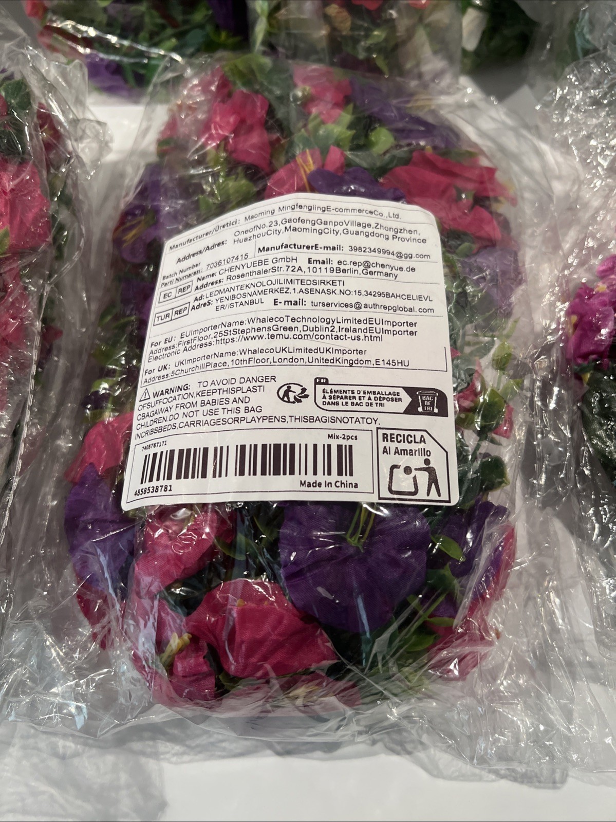 15 pc New Assorted Artificial Flowers Indoors Outdoors Spring Decoration Basket
