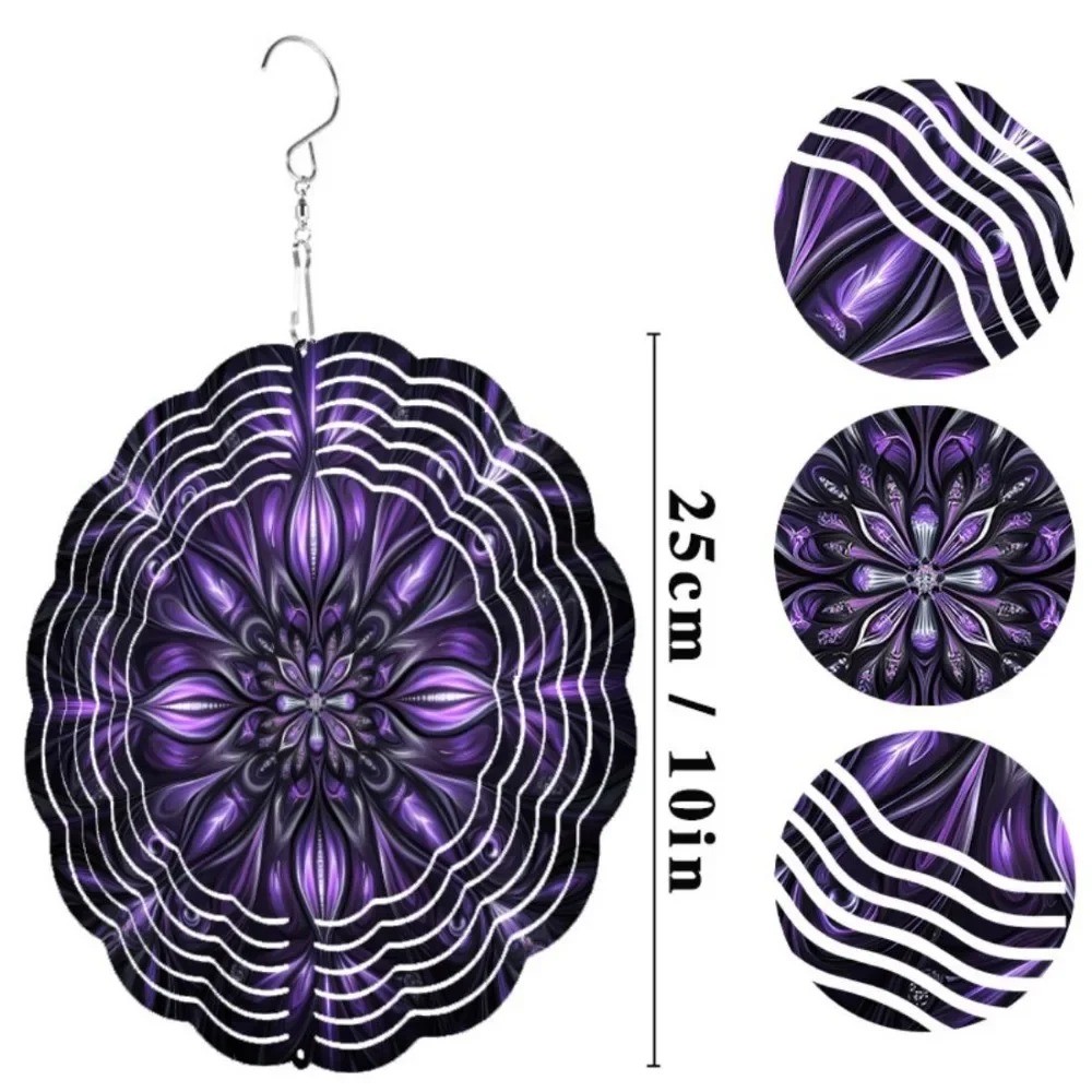 Metal Wind Spinner Hanging Sculpture Garden Courtyard Balcony Spring Decor