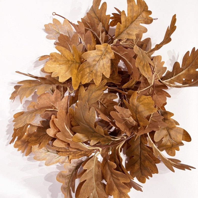 Rattan with Colorful Fall Leaf Decors for Creating a Eerie Atmosphere